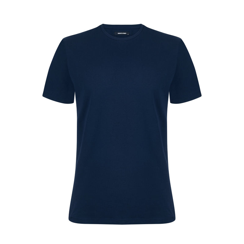 Crew Neck T-Shirt, Navy - Remus Uomo