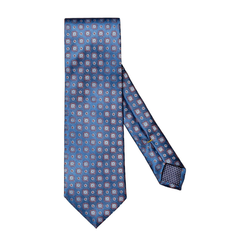 Dark Blue Patterned Silk Tie - Eton Shirts