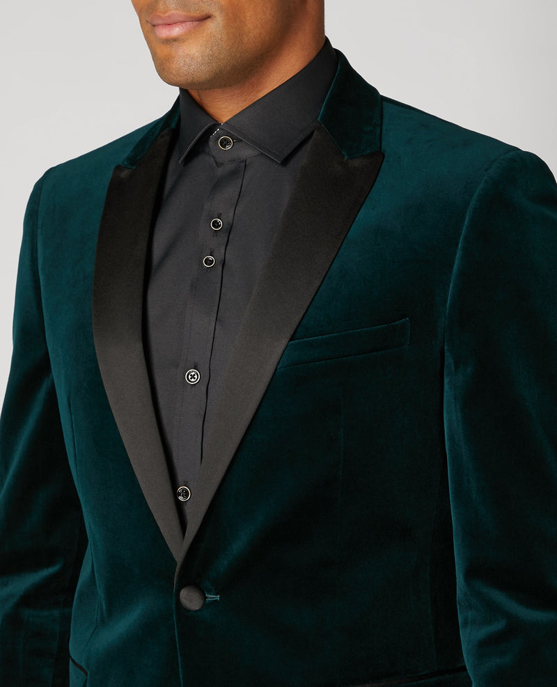 Dark Green Monti Velvet Jacket - Remus Uomo