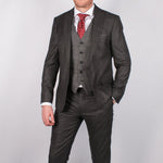 Dark Grey Pinstripe Suit - John Victor