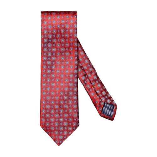 Dark Red Patterned Silk Tie - Eton Shirts