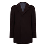 Dark Red Wool Rich Overcoat - Remus Uomo