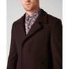 Dark Red Wool Rich Overcoat - Remus Uomo