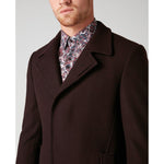 Dark Red Wool Rich Overcoat - Remus Uomo