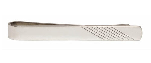 Diagonal Lines Tie Slide - Leonard Silver