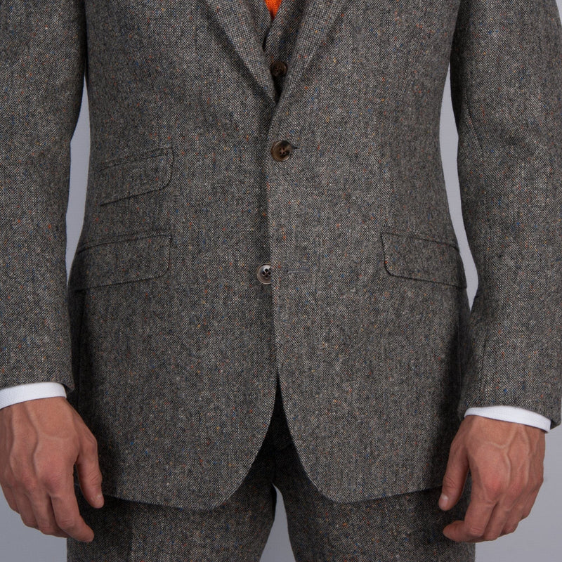 Donegal Grey Tweed Jacket - Torre