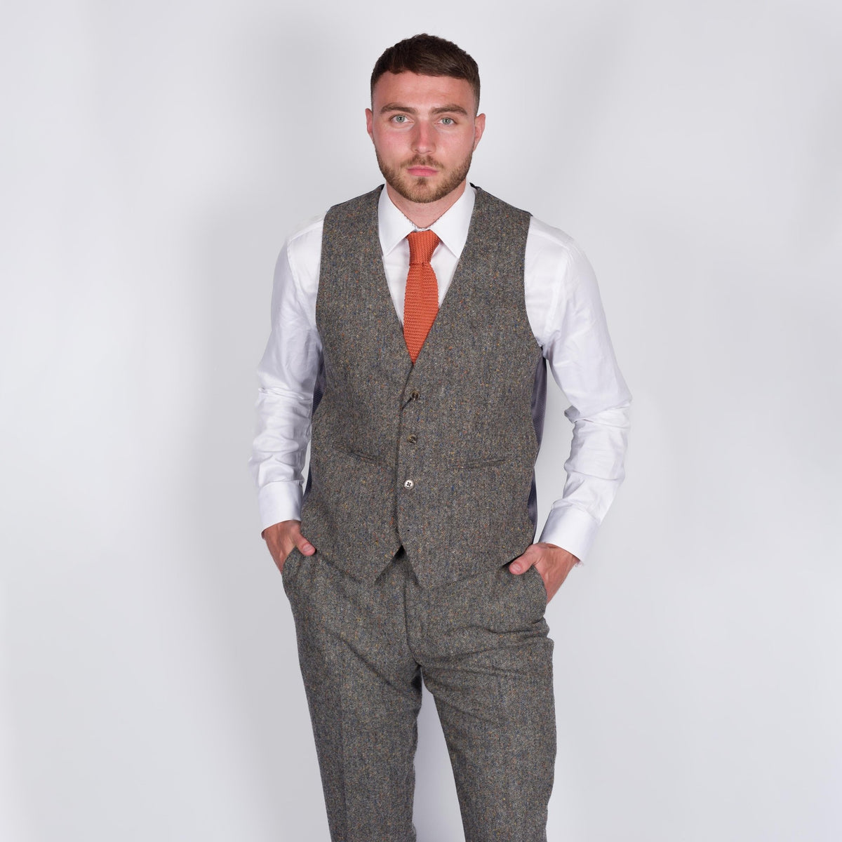 Donegal Grey Tweed Suit - Torre
