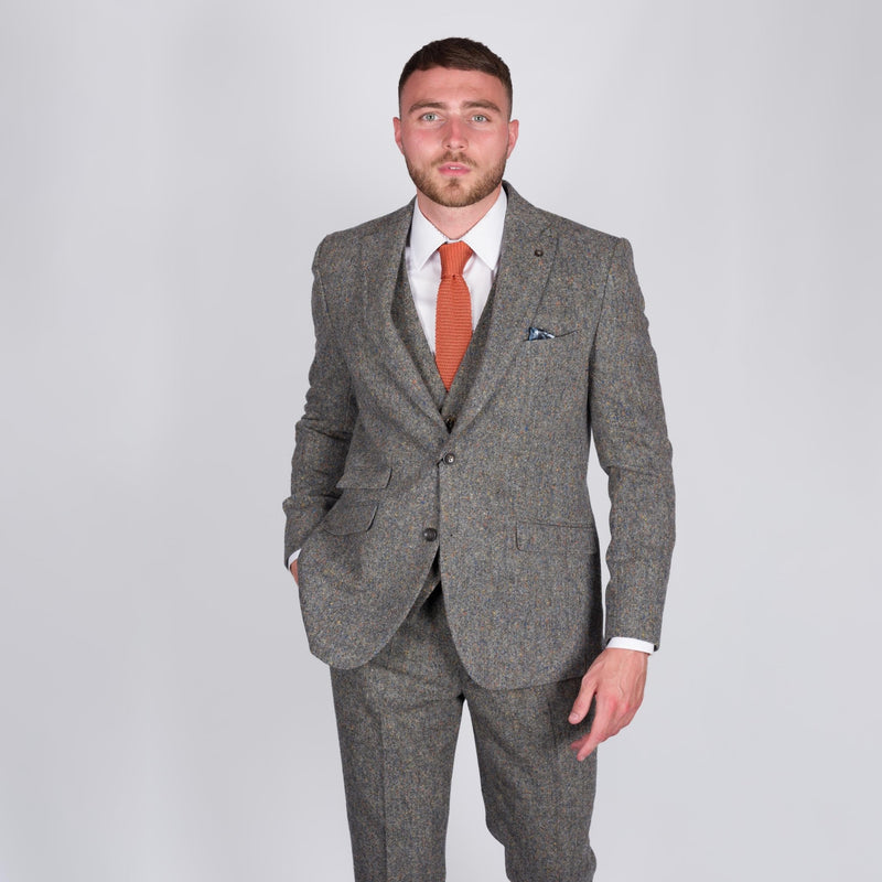 Donegal Grey Tweed Suit - Torre