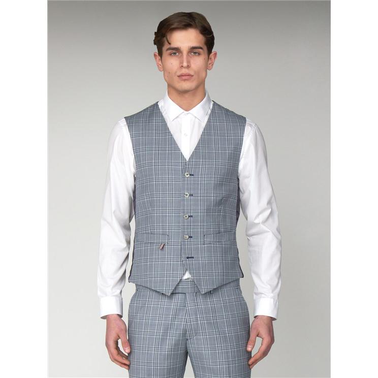 Dover Blue Check Suit - Gibson London
