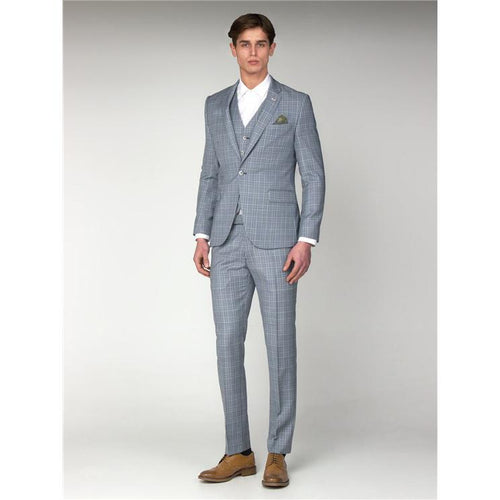 Dover Blue Check Suit - Gibson London