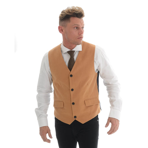 Driffield Moleskin Waistcoat Camel - John Victor