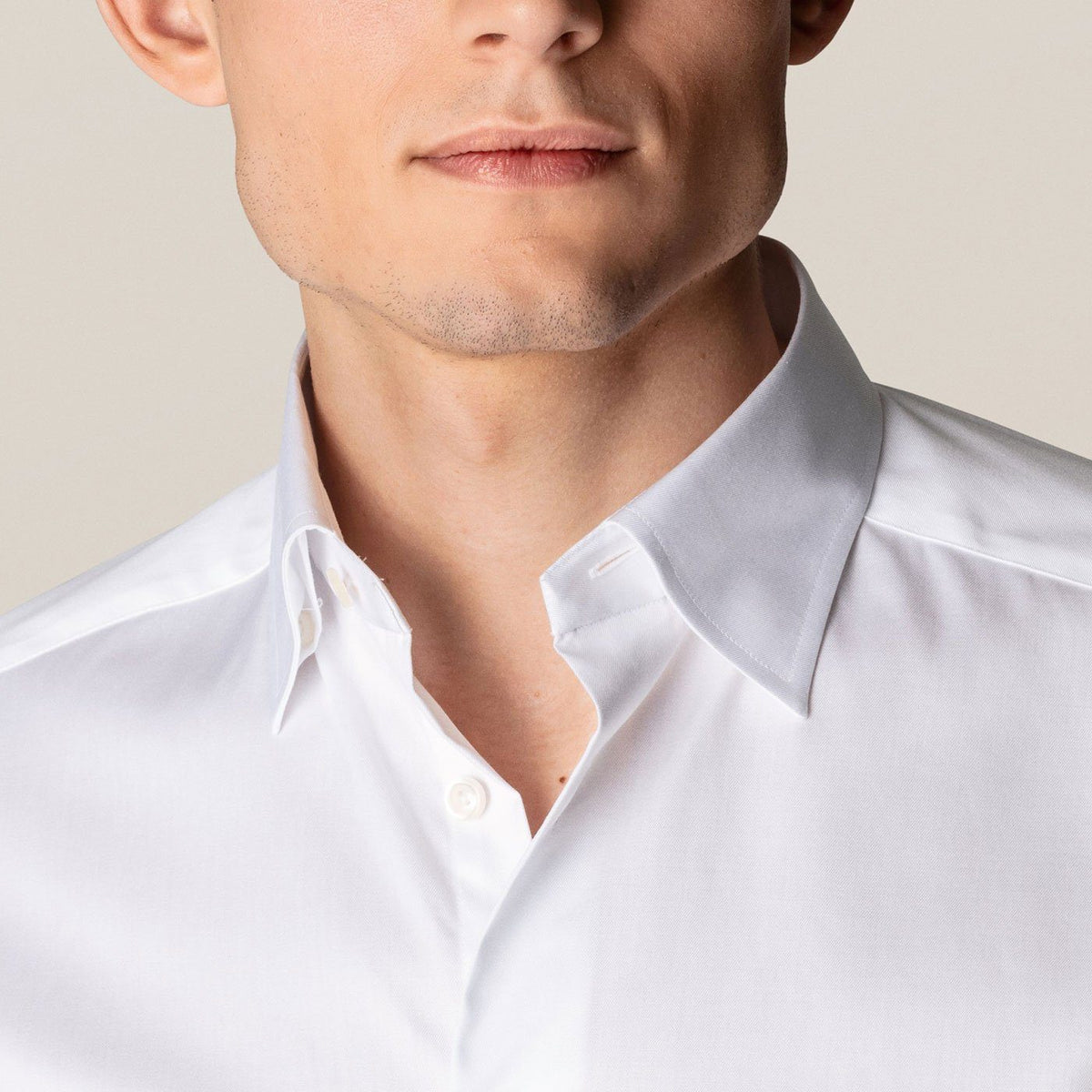 Eton White Button Under Collar Shirt | Leonard Silver Eton White Button Under Collar Shirt | Leonard Silver