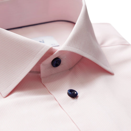 Fine Striped Poplin Shirt - Pink - Eton Shirts