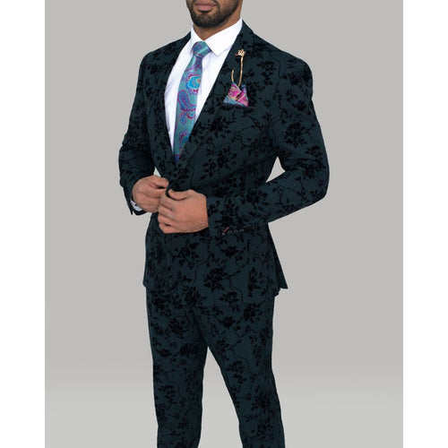 Floral 3 Piece Dress Suit - Leonard Silver