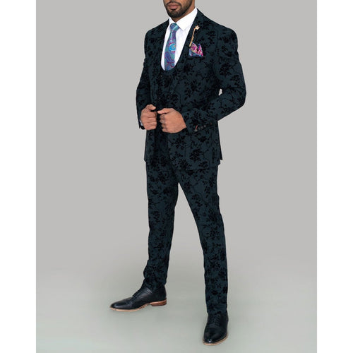 Floral 3 Piece Dress Suit - Leonard Silver