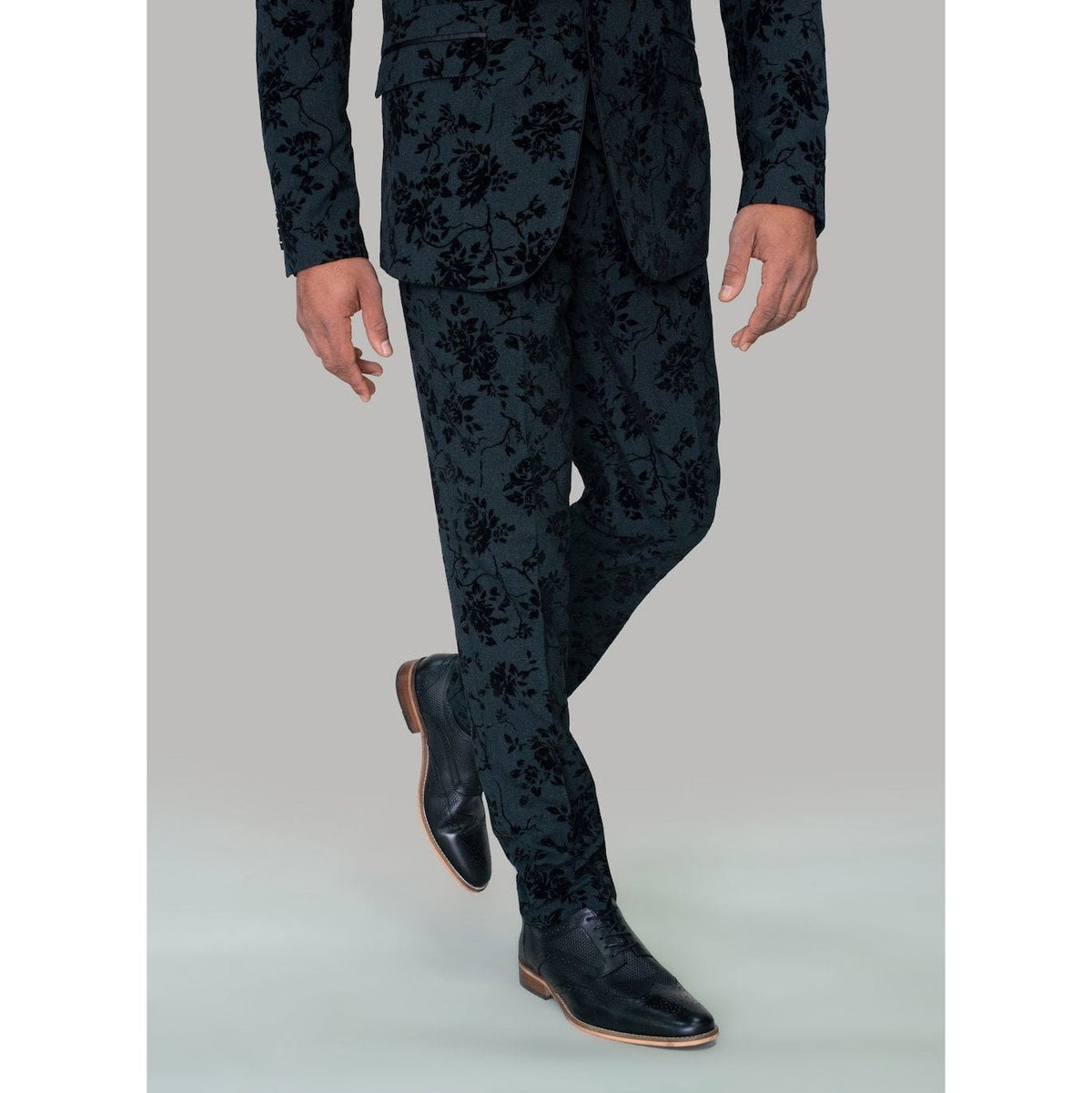 Floral 3 Piece Dress Suit - Leonard Silver