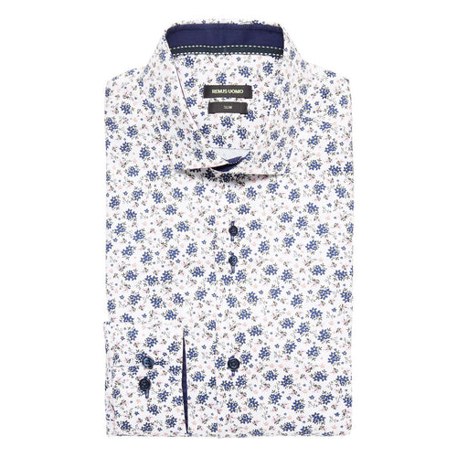 Flower Print Button Under Shirt - Remus Uomo