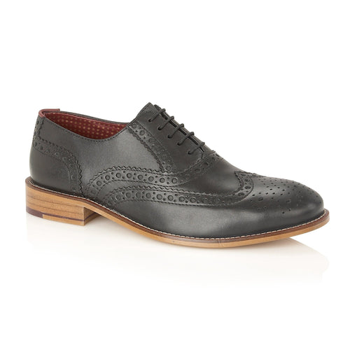 Gatsby Leather Brogue Black - London Brogues