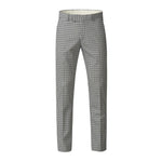 Gingham Check Suit in Grey - Leonard Silver