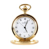 Gold Brushed Quartz Pocket Watch - Leonard Silver