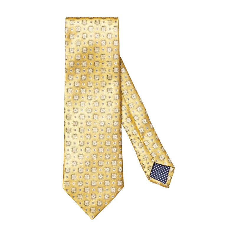 Gold Patterned Silk Tie - Eton Shirts