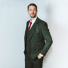 Green Check Peak Lapel Jacket - Leonard Silver