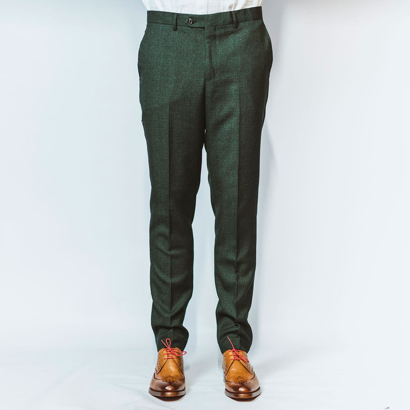 Green Check Suit Trouser - Leonard Silver