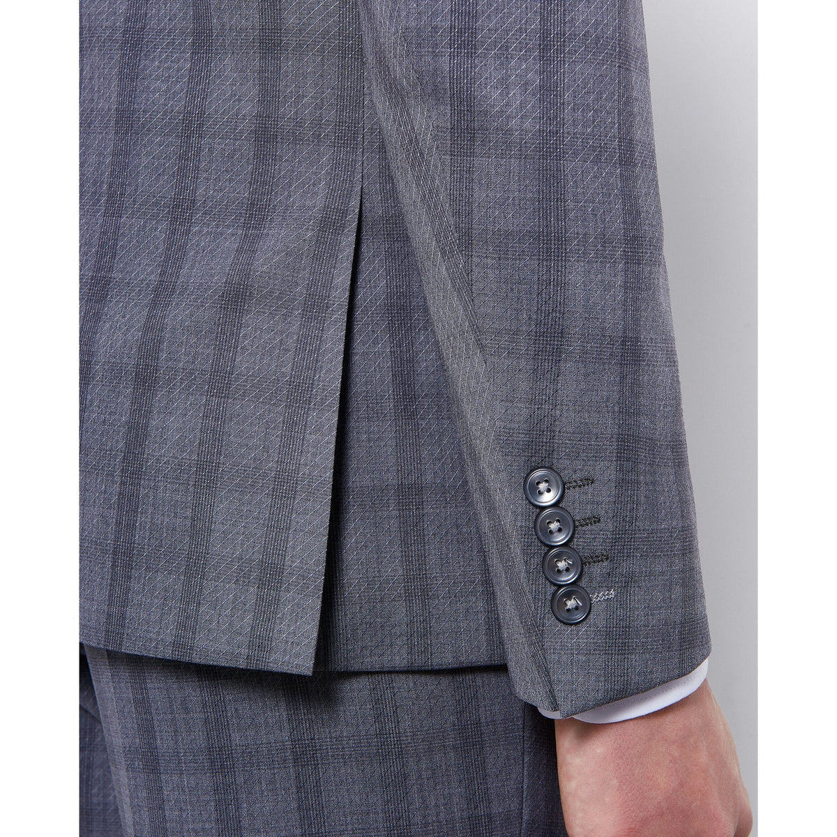 Grey Check Suit - Remus Uomo