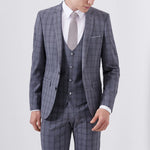 Grey Check Suit - Remus Uomo
