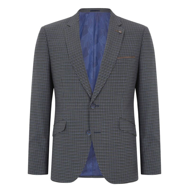 Grey Gingham Check Suit - Remus Uomo