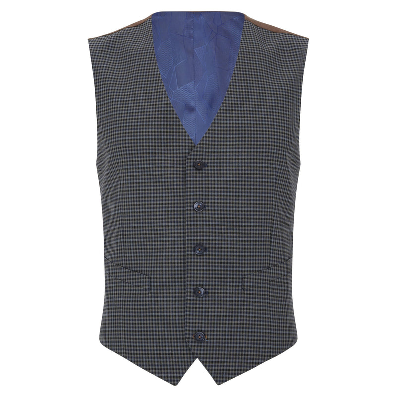 Grey Gingham Check Suit - Remus Uomo