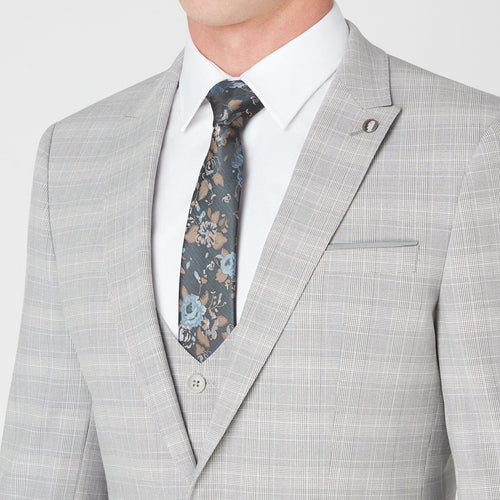 Grey Lanito Check Suit - Remus Uomo