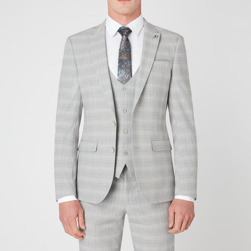 Grey Lanito Check Suit - Remus Uomo