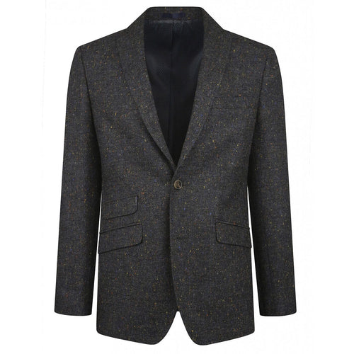 Grey Multi Fleck Suit Tweed Jacket - Torre