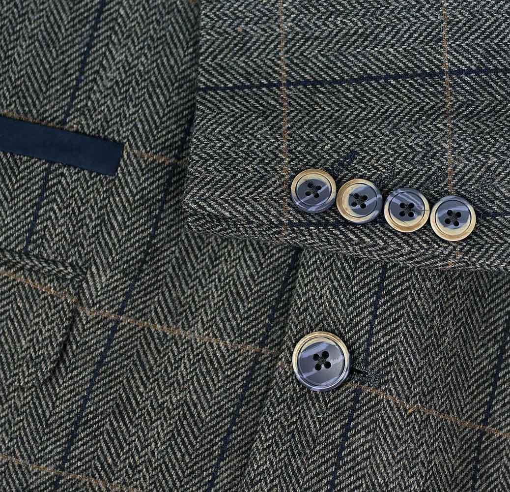 Tweed 3 Piece Suit Grey | Leonard Silver