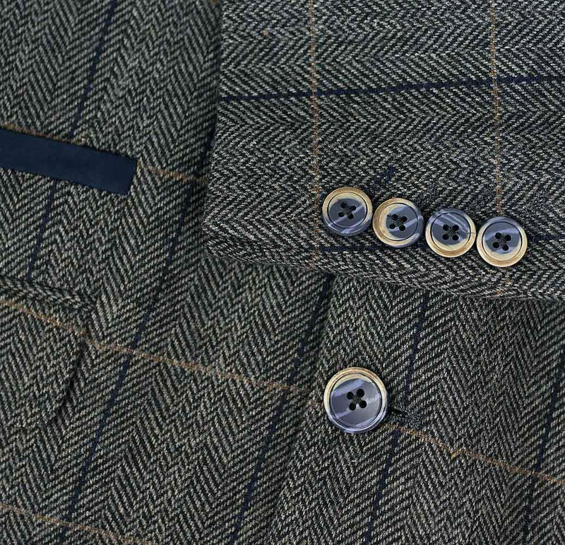 Grey Tweed 3 Piece Suit - Leonard Silver