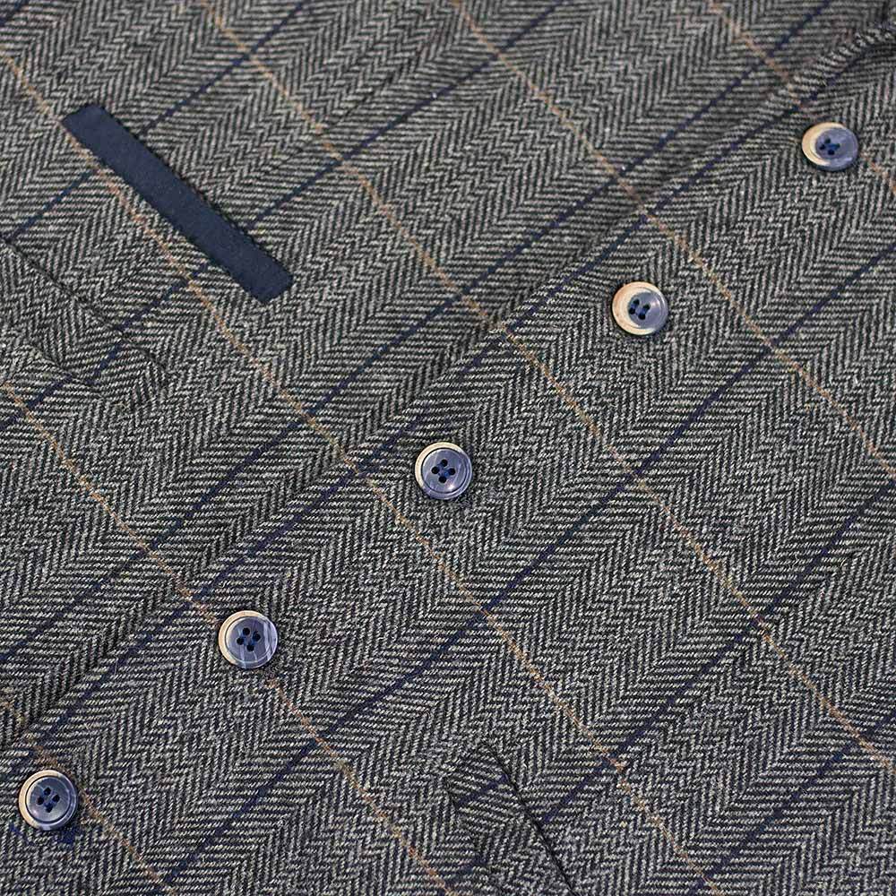 Grey Tweed Waistcoat - Leonard Silver