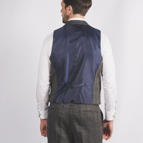 Grey Tweed Waistcoat - Leonard Silver