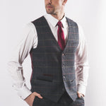 Harold Blue Tweed Suit - Leonard Silver