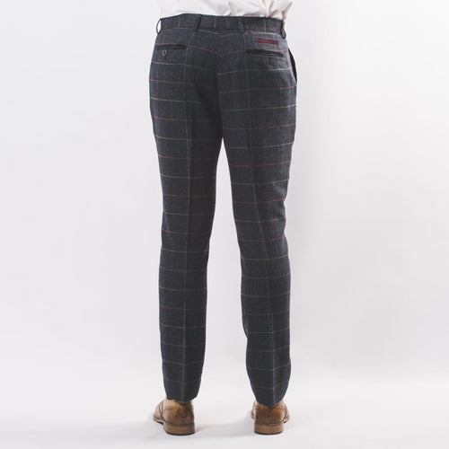 Harold Blue Tweed Trouser - Leonard Silver