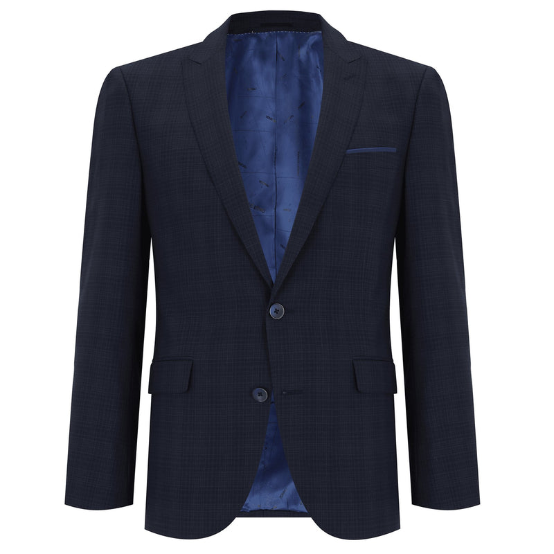 Hashed Check Wool Suit - Remus Uomo