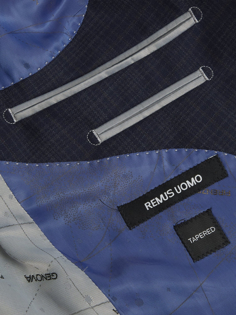 Hashed Check Wool Suit - Remus Uomo