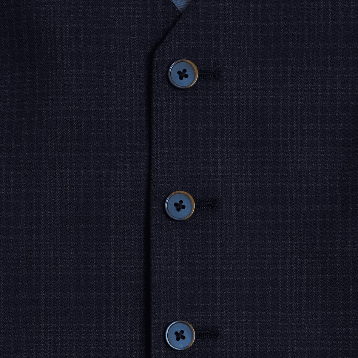 Hashed Check Wool Waistcoat - Remus Uomo