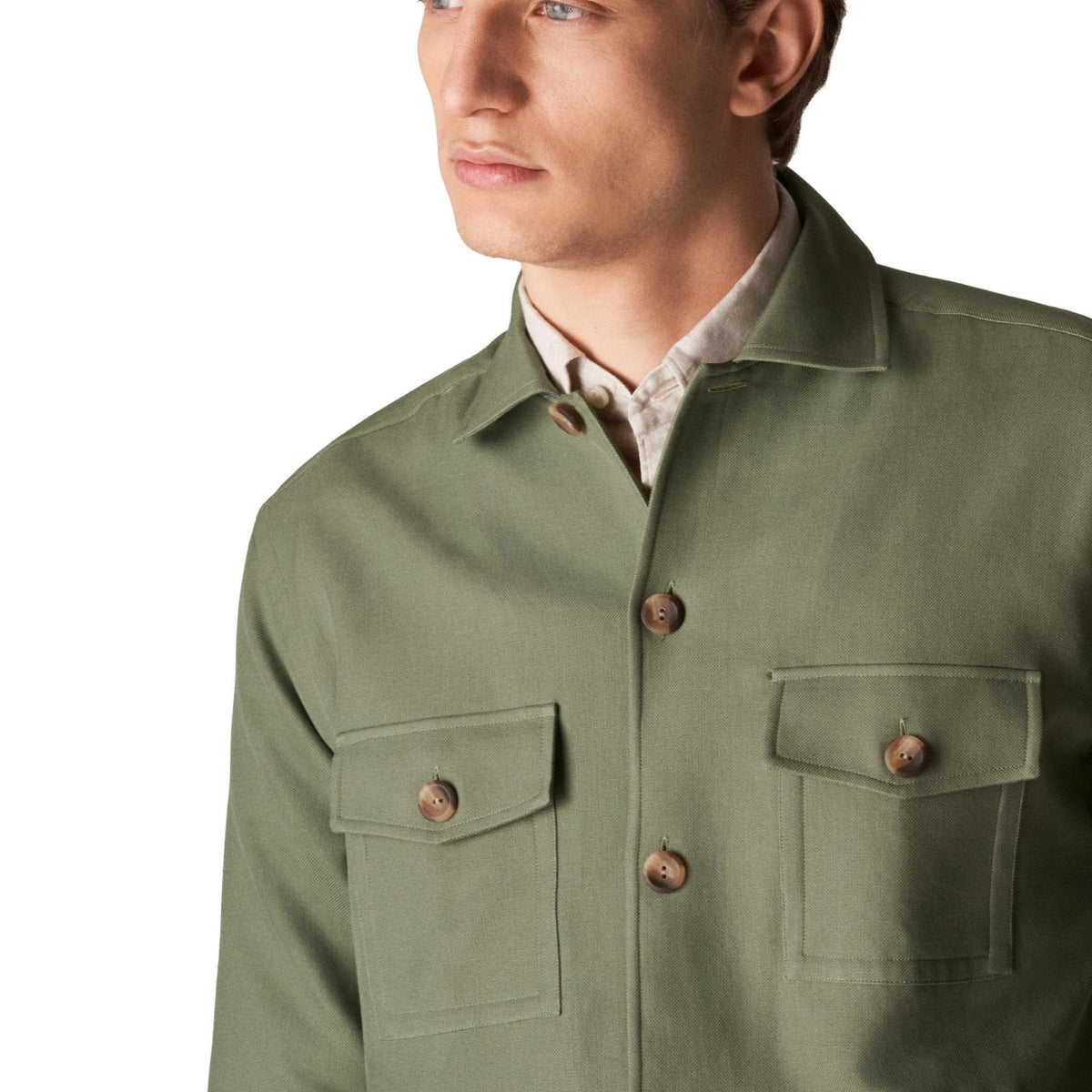 Heavyweight Khaki Overshirt - Eton Shirts