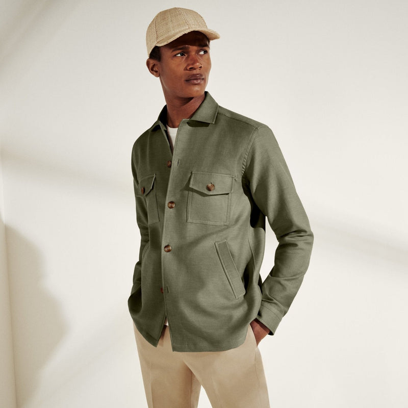 Heavyweight Khaki Overshirt - Eton Shirts