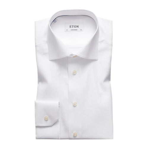 Herringbone Twill Shirt White - Eton Shirts
