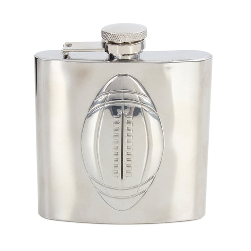 Hip Flask Rugby - Leonard Silver