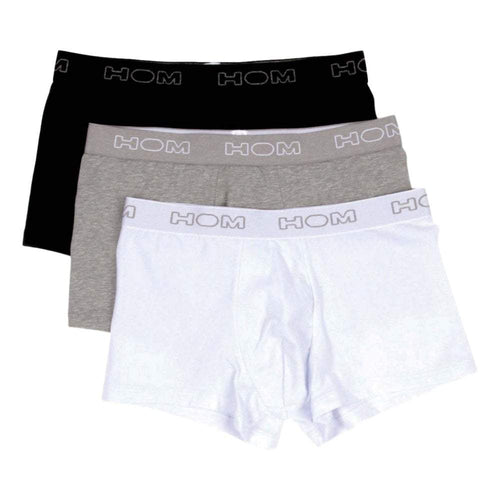 Hom 3 Pack Boxer Shorts Black/White/Grey - Hom