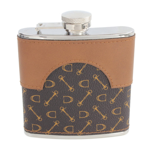 Horse Design Hip Flask - Leonard Silver