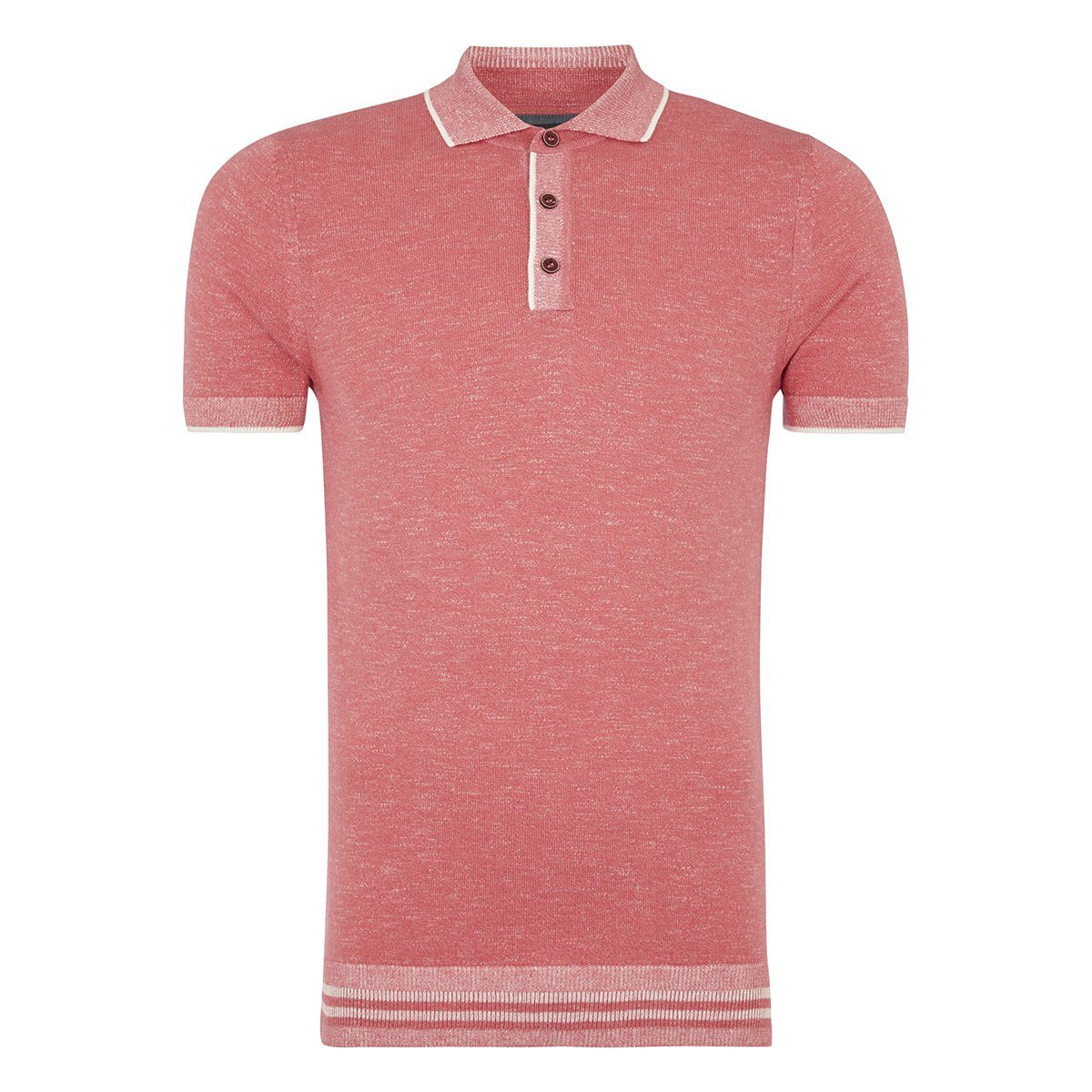 Knitted Half Button Polo Shirt - Remus Uomo